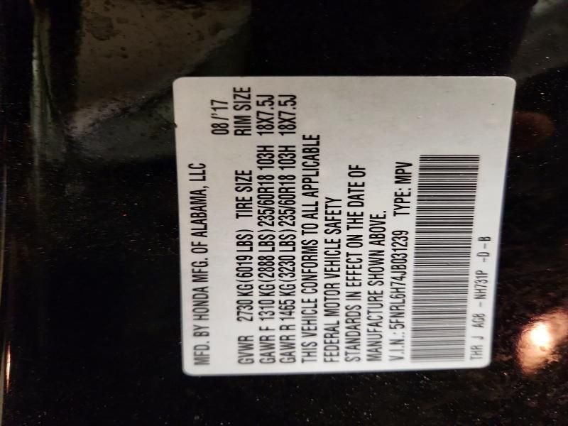 18 2019 2020 Honda Odyssey Front Left Driver Heated Leather Seat Bottom Cushion