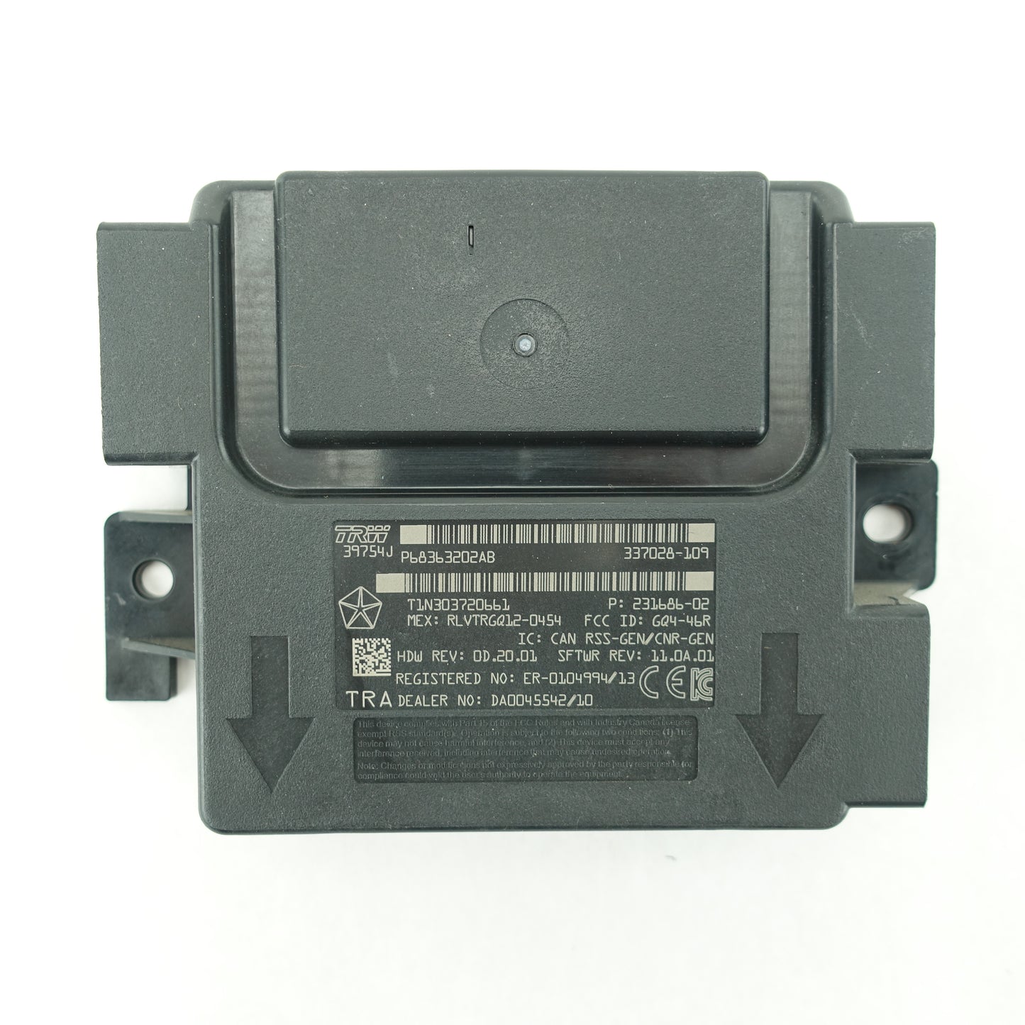 2017 2018 2019 2020 Ram 1500 2500 Keyless Go Entry Control Module Computer