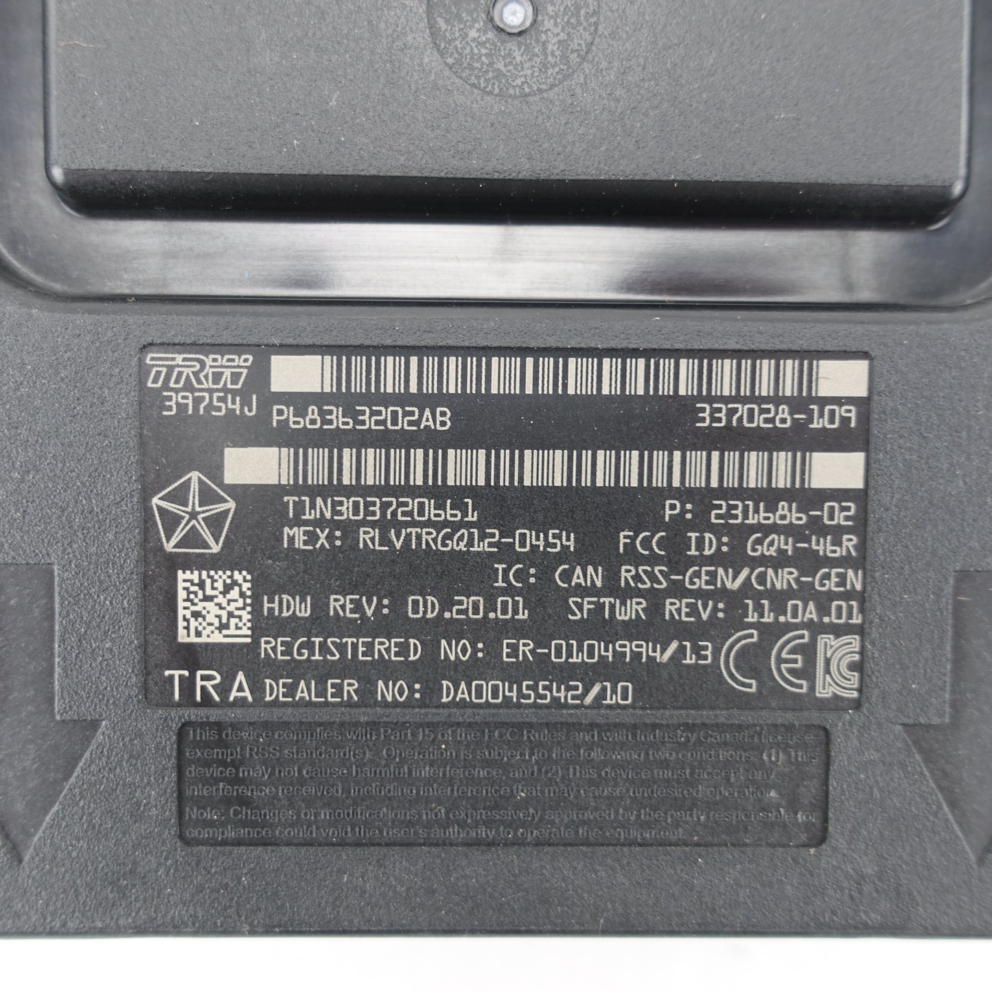 2017 2018 2019 2020 Ram 1500 2500 Keyless Go Entry Control Module Computer