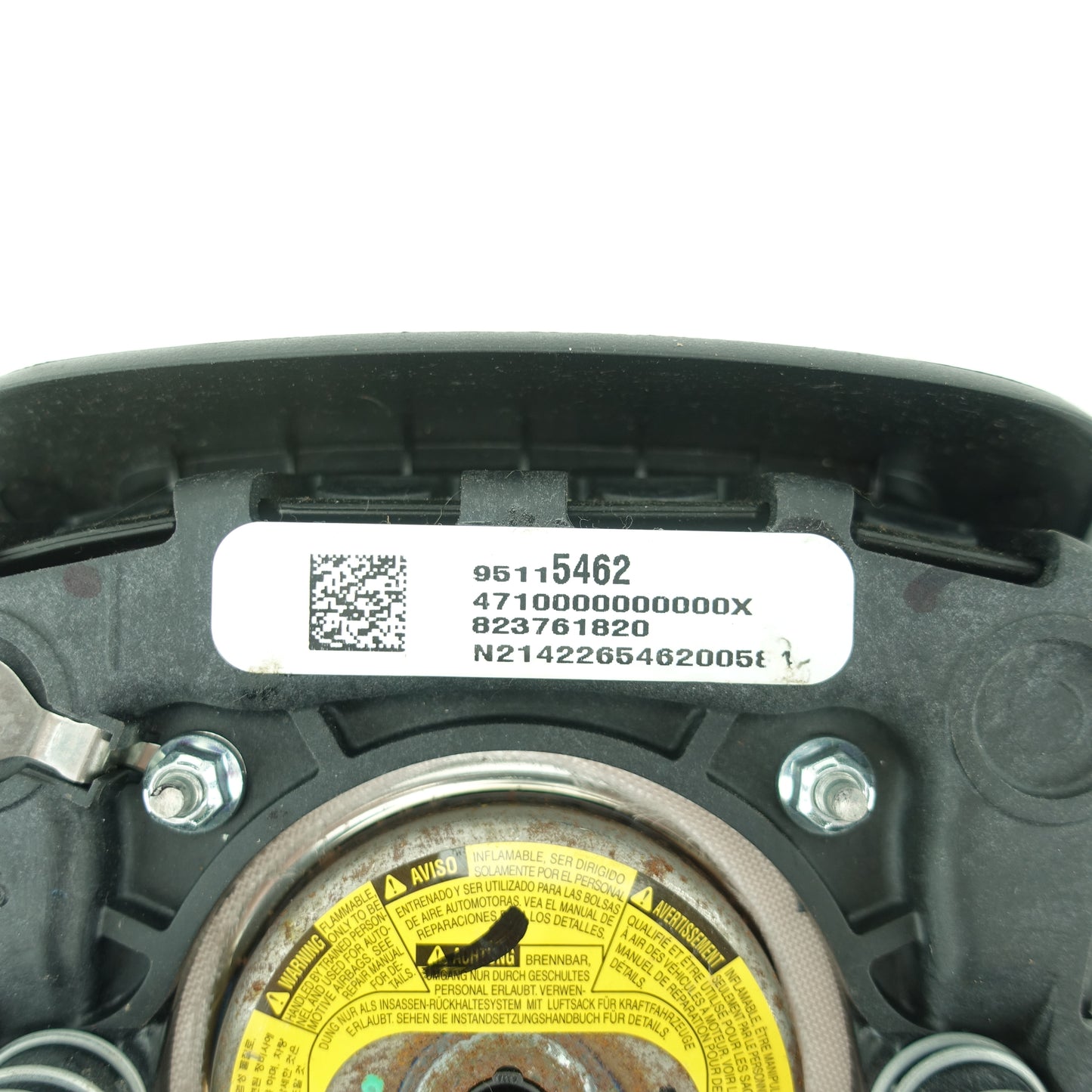 2013 2014 2015 2016 Chevy Cruze Steering Wheel Airbag Air Bag Black