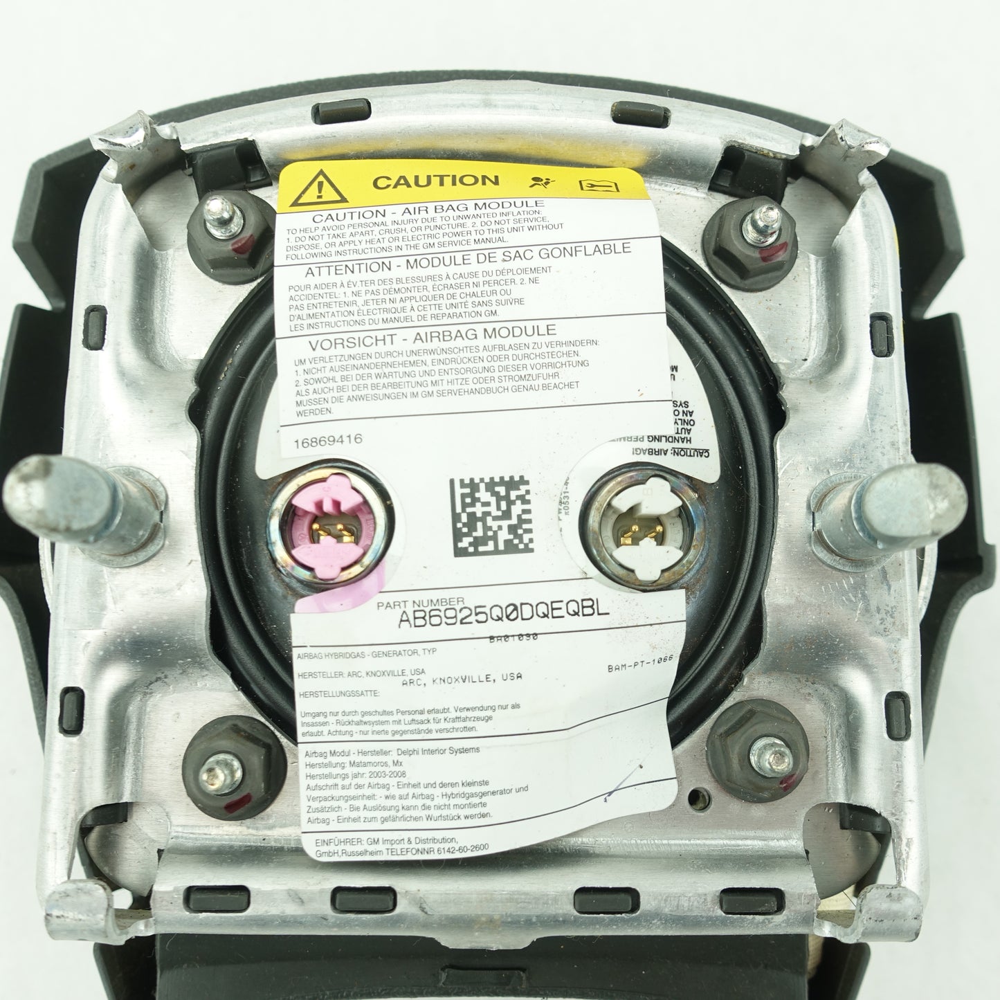 2004 2005 2006 Cadillac Escalade ESV EXT Steering Wheel Airbag Air Bag Black
