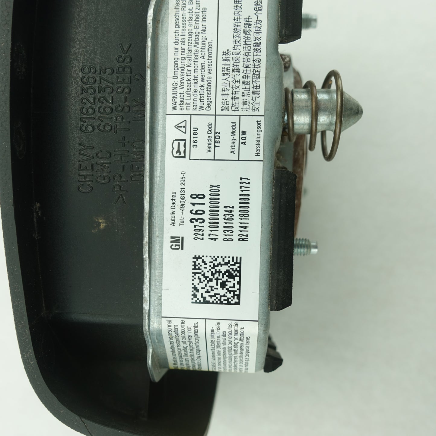 Chevy Equinox Driver Steering Wheel Airbag Air Bag Black 2010 2011 2012 2013 2014 2015 2016 2017