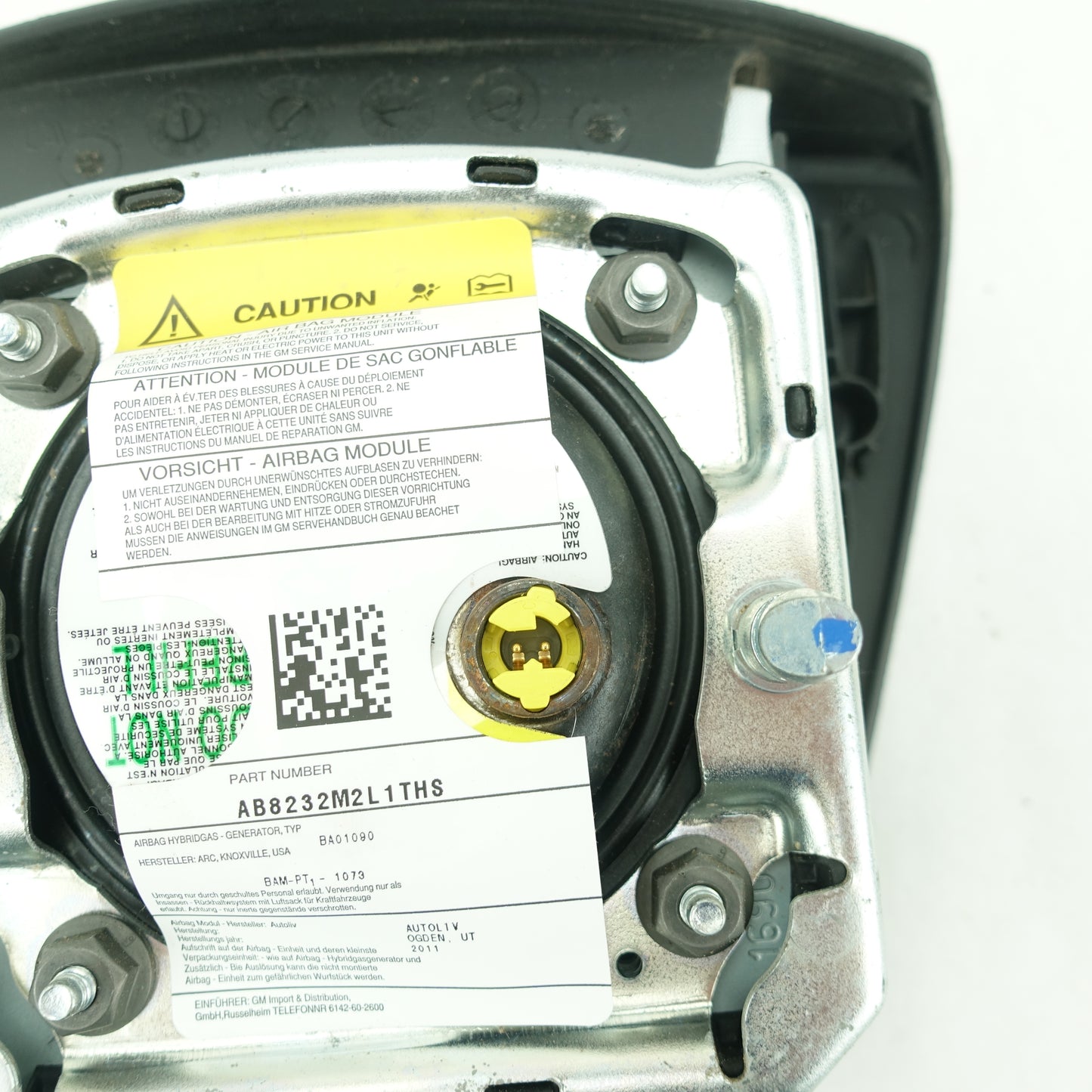 2011 2012 Silverado 2500 3500 Steering Wheel Airbag Air Bag Black