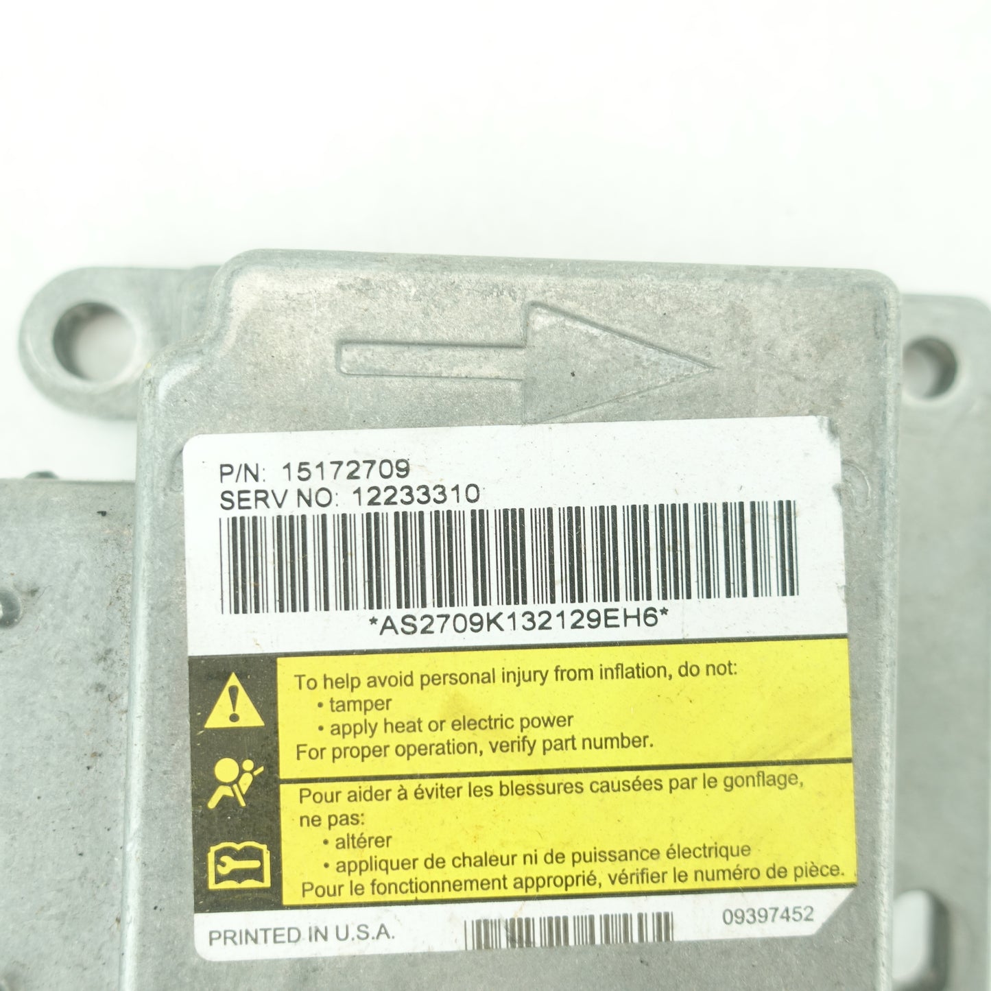 2004 Escalade Avalanche Suburban Tahoe Yukon Airbag Air Bag Control Module Computer