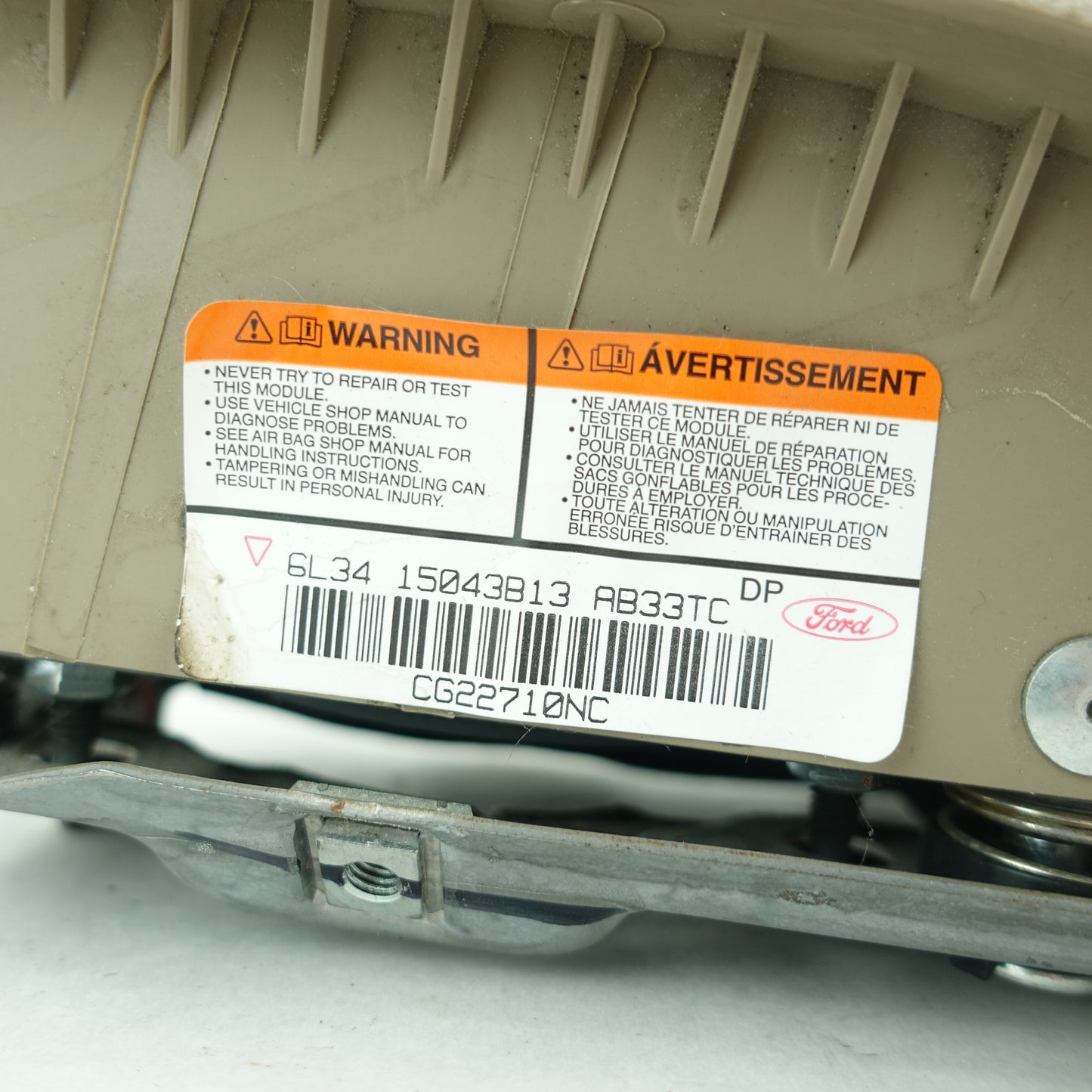 Ford F150 F-150 Steering Wheel Airbag Air Bag Tan 2004 2005 2006 2007 2008