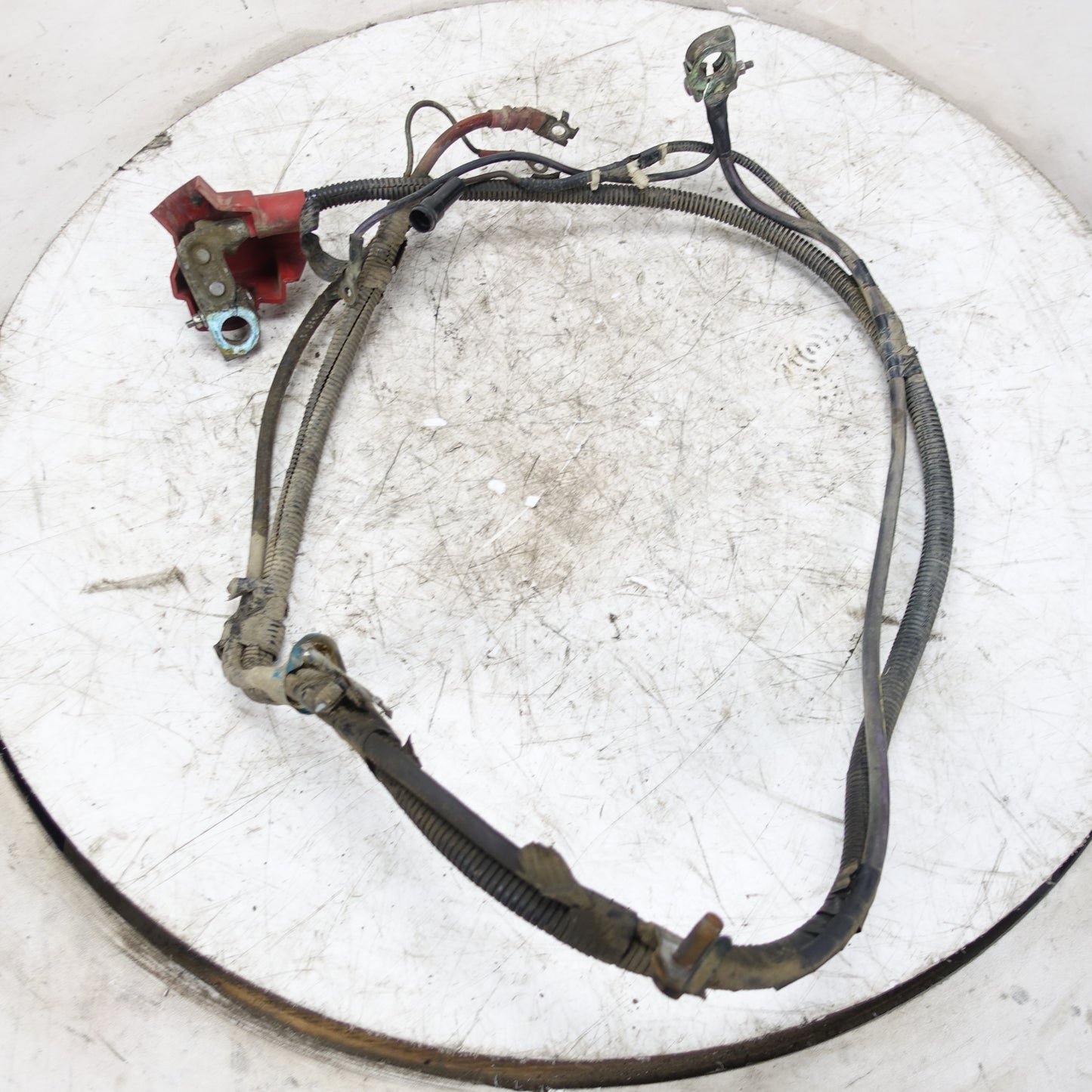 2009 Ford F550 6.8L V10 Positive Negative Battery Cable Wire
