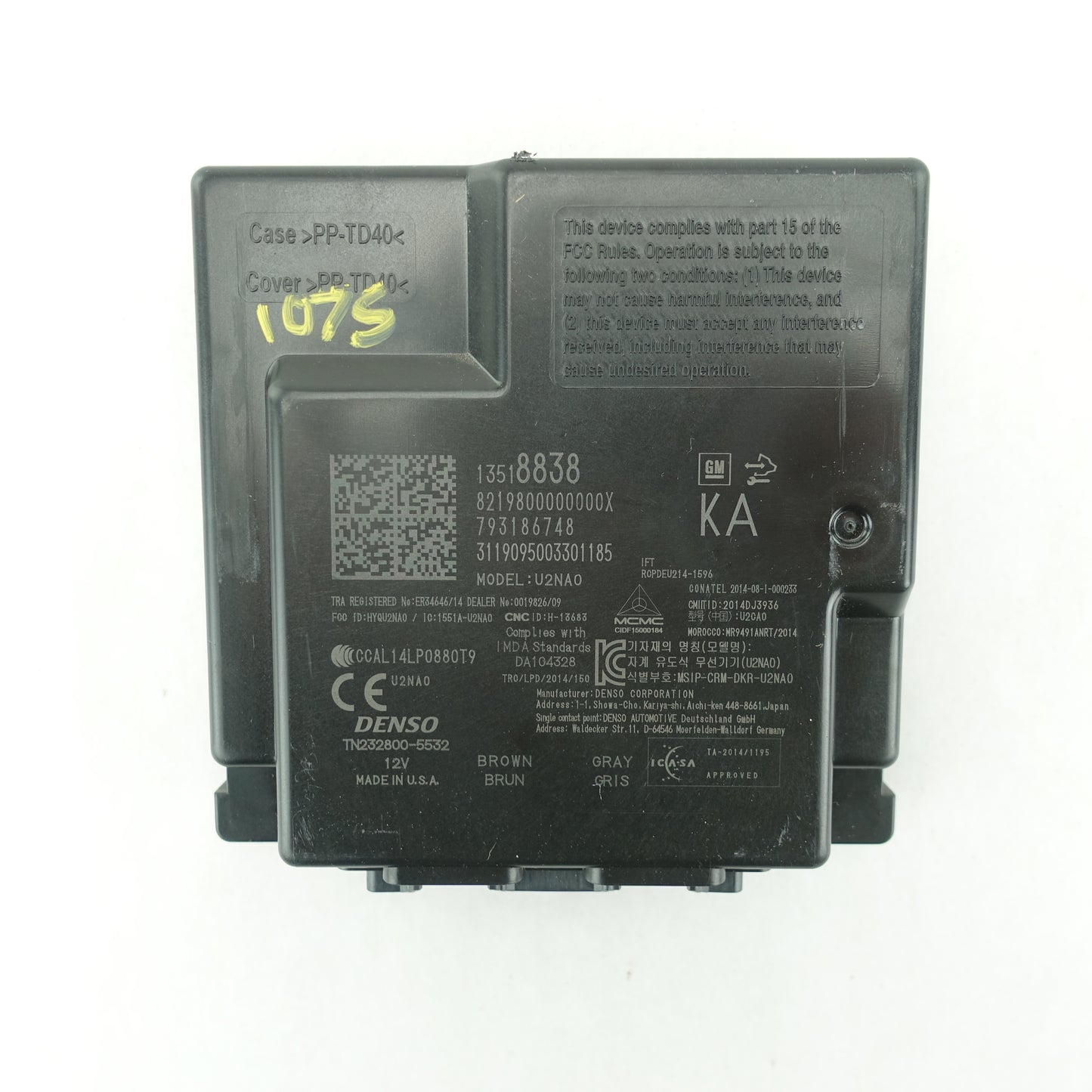 2019 2020 2021 2022 Silverado Sierra Keyless Entry Control Module Computer