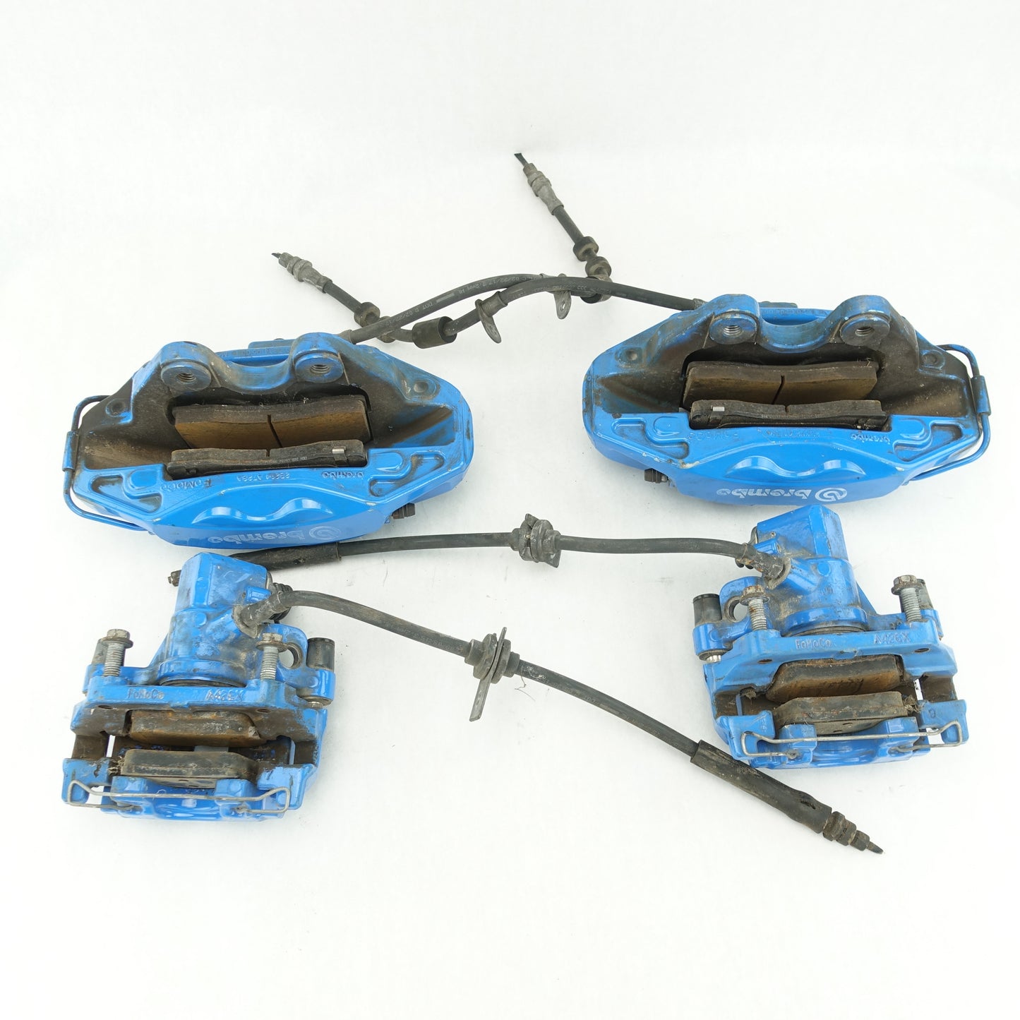 2016 2017 2018 Ford Focus RS Brake Calipers Front & Rear Caliper Set Brembo Blue