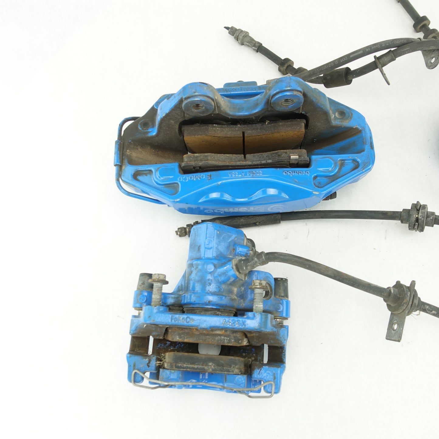 2016 2017 2018 Ford Focus RS Brake Calipers Front & Rear Caliper Set Brembo Blue
