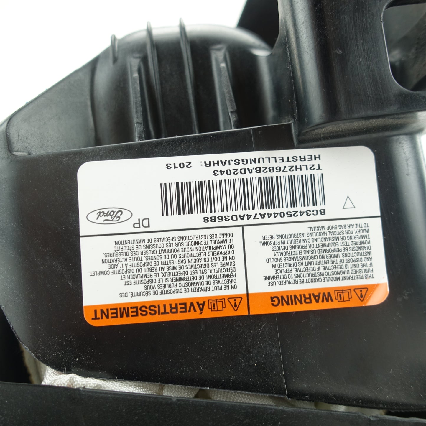 2011 2012 2013 2014 2015 2016 Ford F250 F350 F450 F550 Passenger Right Dash Airbag Air Bag Black