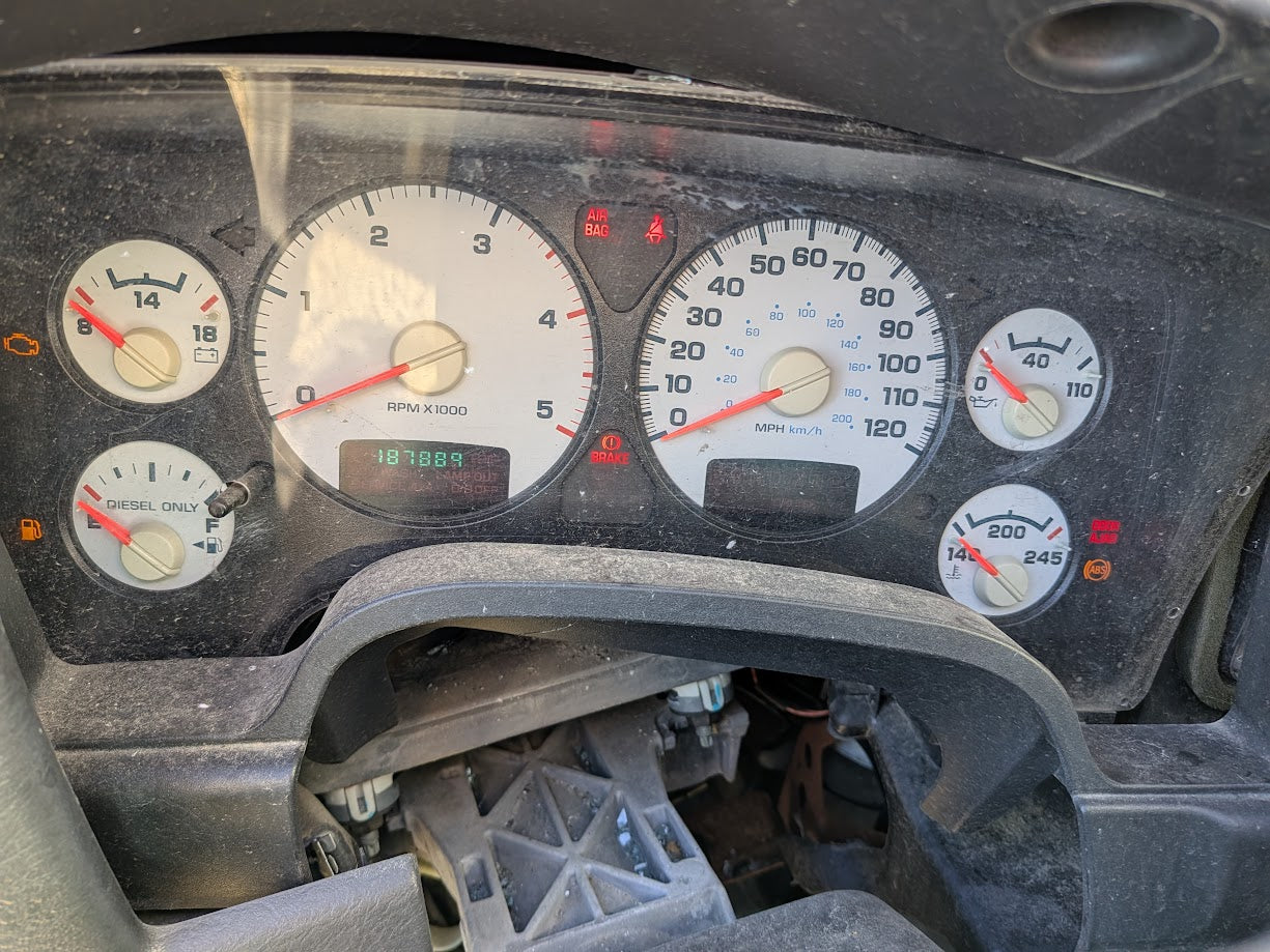 2003 Dodge Ram 2500 3500 Diesel Manual Transmission Speedometer Cluster 187K Mi