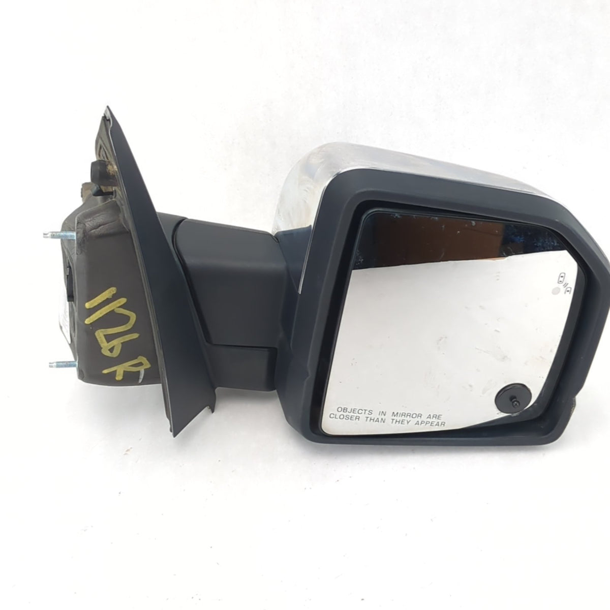 2016 2017 Ford F150 Passenger Right Power Folding Chrome Cap Blind Spot Mirror