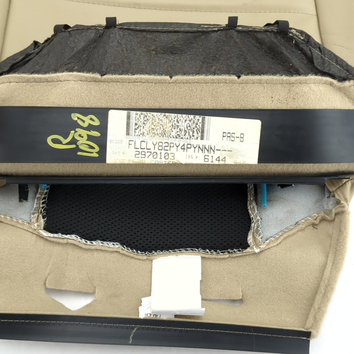 2015 2016 2017 Ford F150 Front Seat Upper Cushion Cover Tan Right Heat Cooled