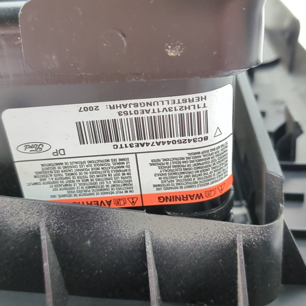 Damage 2008 2009 2010 Ford F250 F350 Passenger Dash Airbag Gray