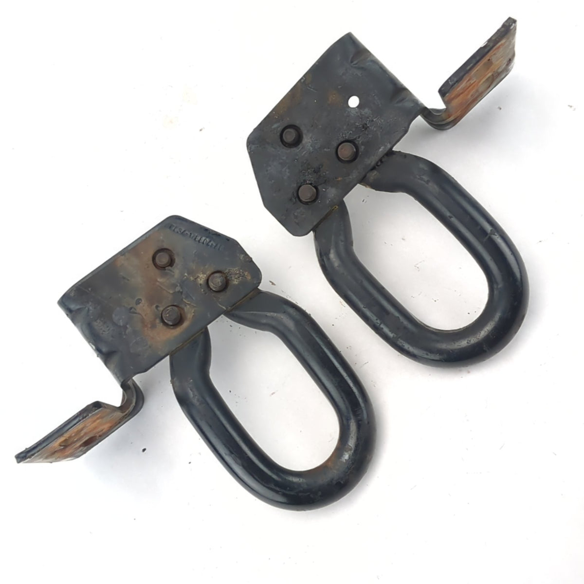 2011 2012 2013 14 Ford F250 F350 Front Left Right Pair Set Tow Hook Hooks Black