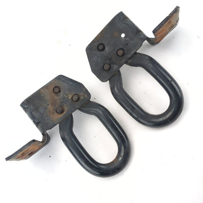 2011 2012 2013 14 Ford F250 F350 Front Left Right Pair Set Tow Hook Hooks Black