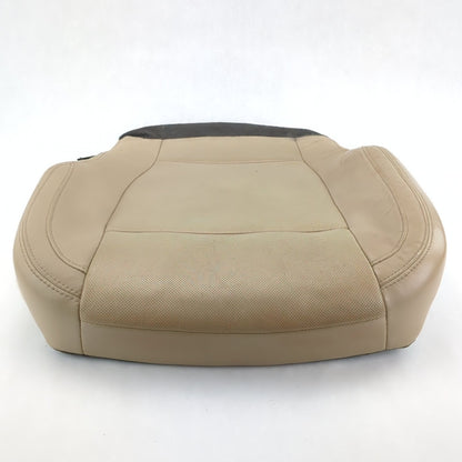 Damage 2015 2016 Ford F150 Left Driver Seat Bottom Cushion Leather Tan Vented