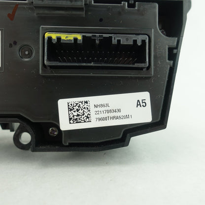2018 2019 2020 Honda Odyssey Climate Control HVAC Heater AC Switch Panel Unit