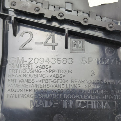 2014 2015 2016 Silverado Sierra Outer Most Edge Dash A/C Heater Air Vent Outlet