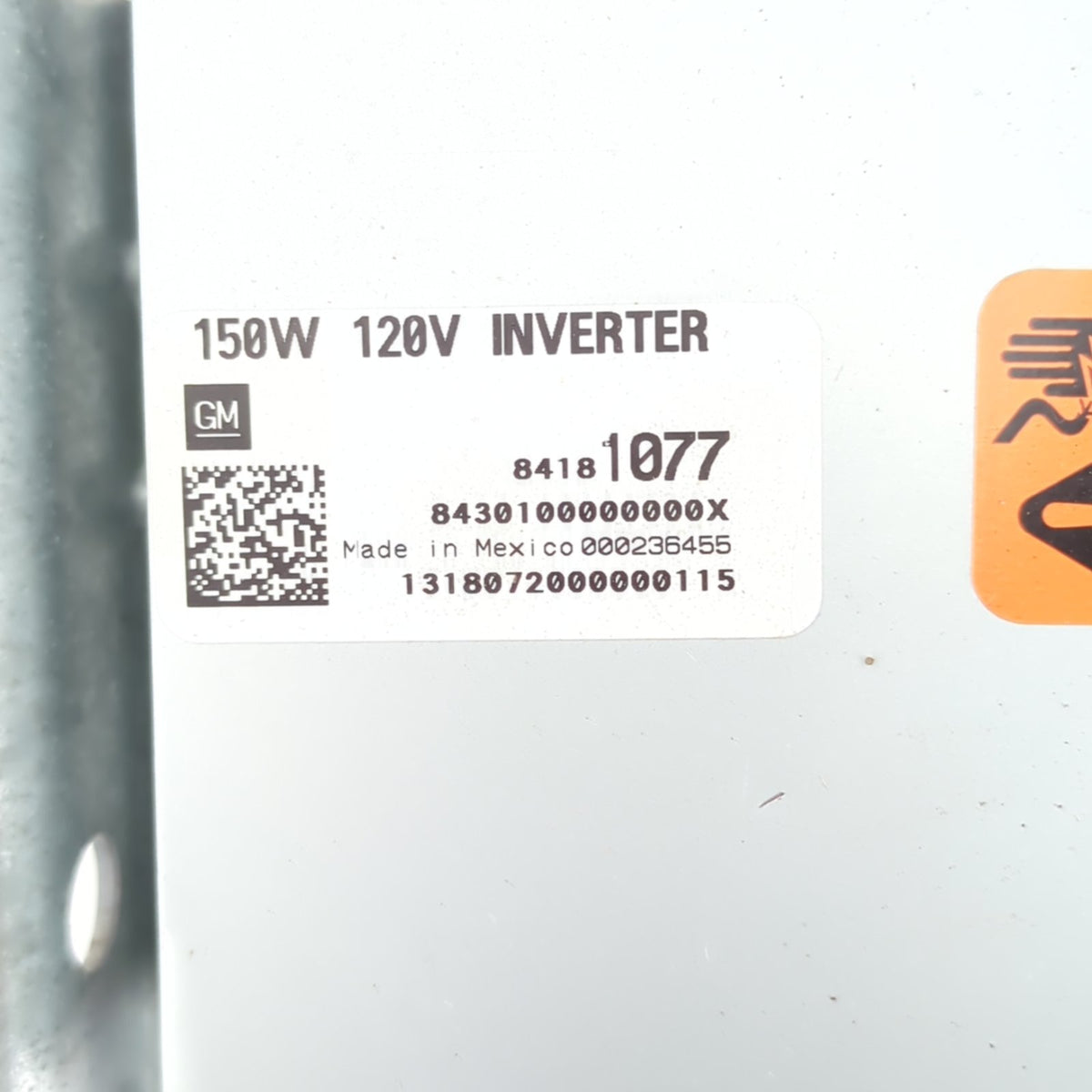 2014 2015 2016 2017 2018 Silverado Sierra 150W 120V Power Inverter