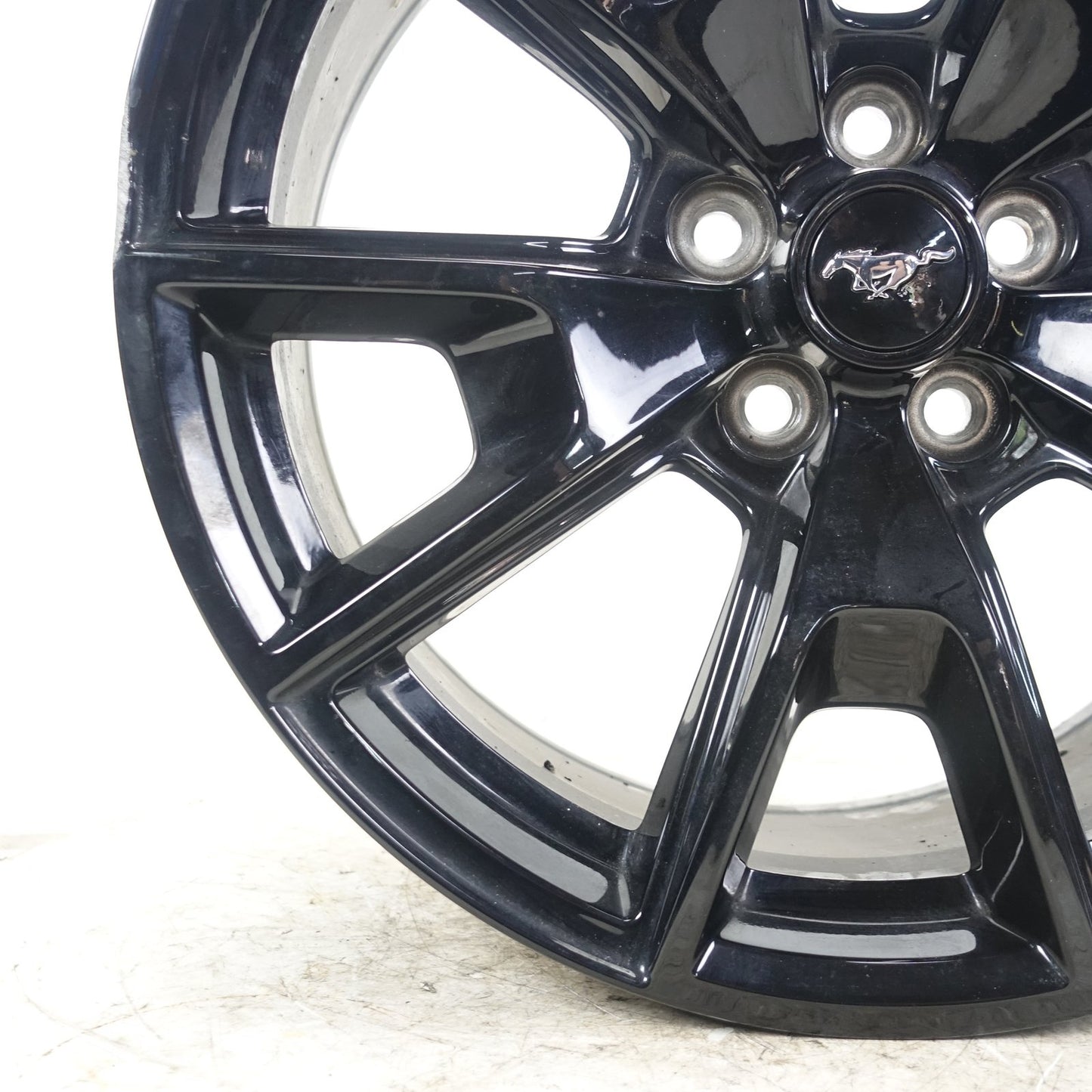 Damage 2017 Ford Mustang 19 inch 5 Spoke Black OEM Wheel Rim Ring