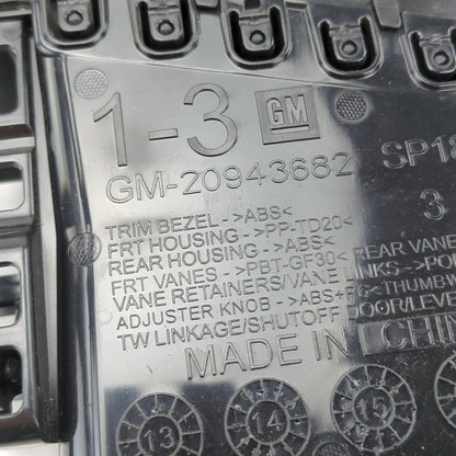 2014 2015 2016 Silverado Sierra Outer Most Edge Dash A/C Heater Air Vent Outlet