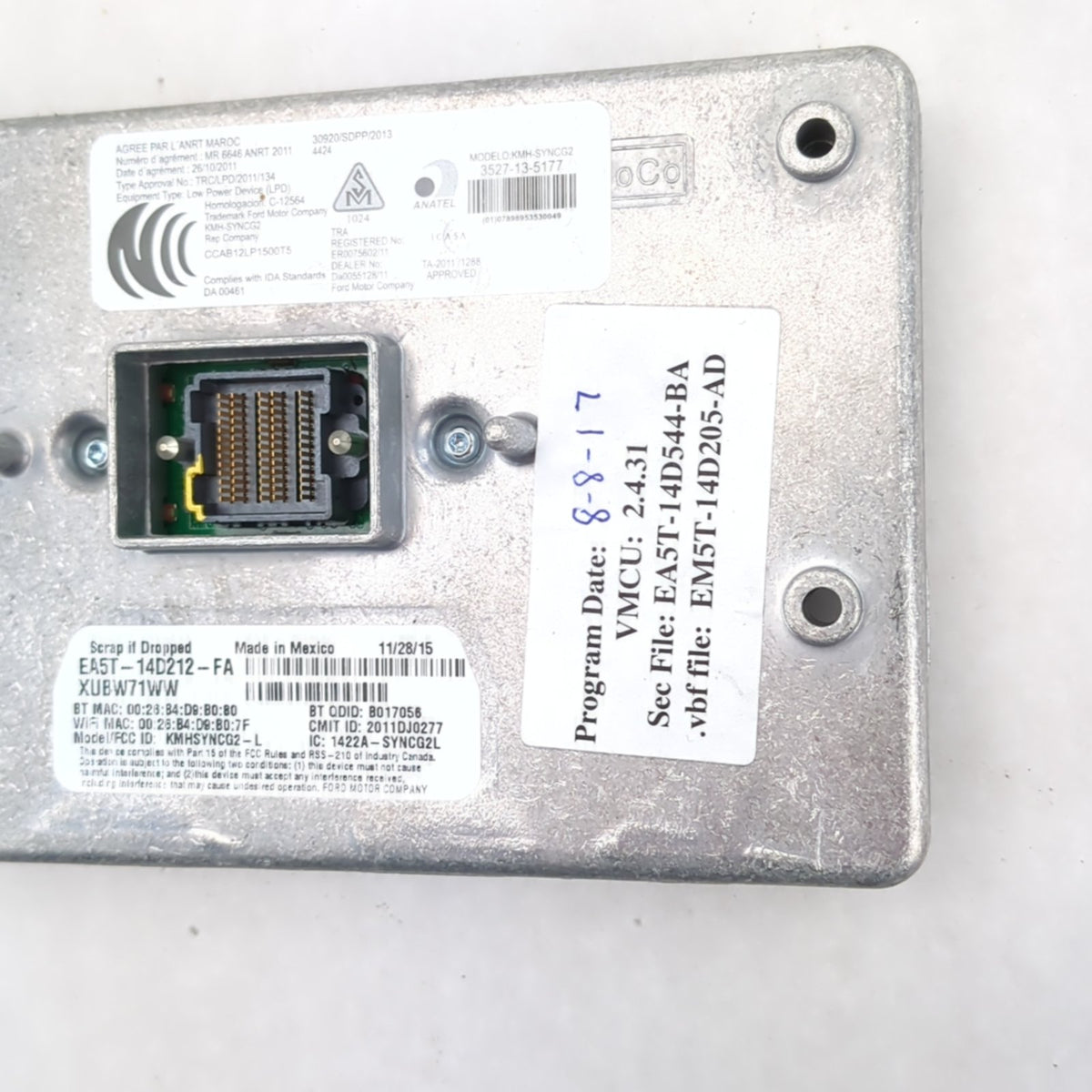 2012 2013 2014 Ford Edge Sync Module Voice Recognition Control Unit