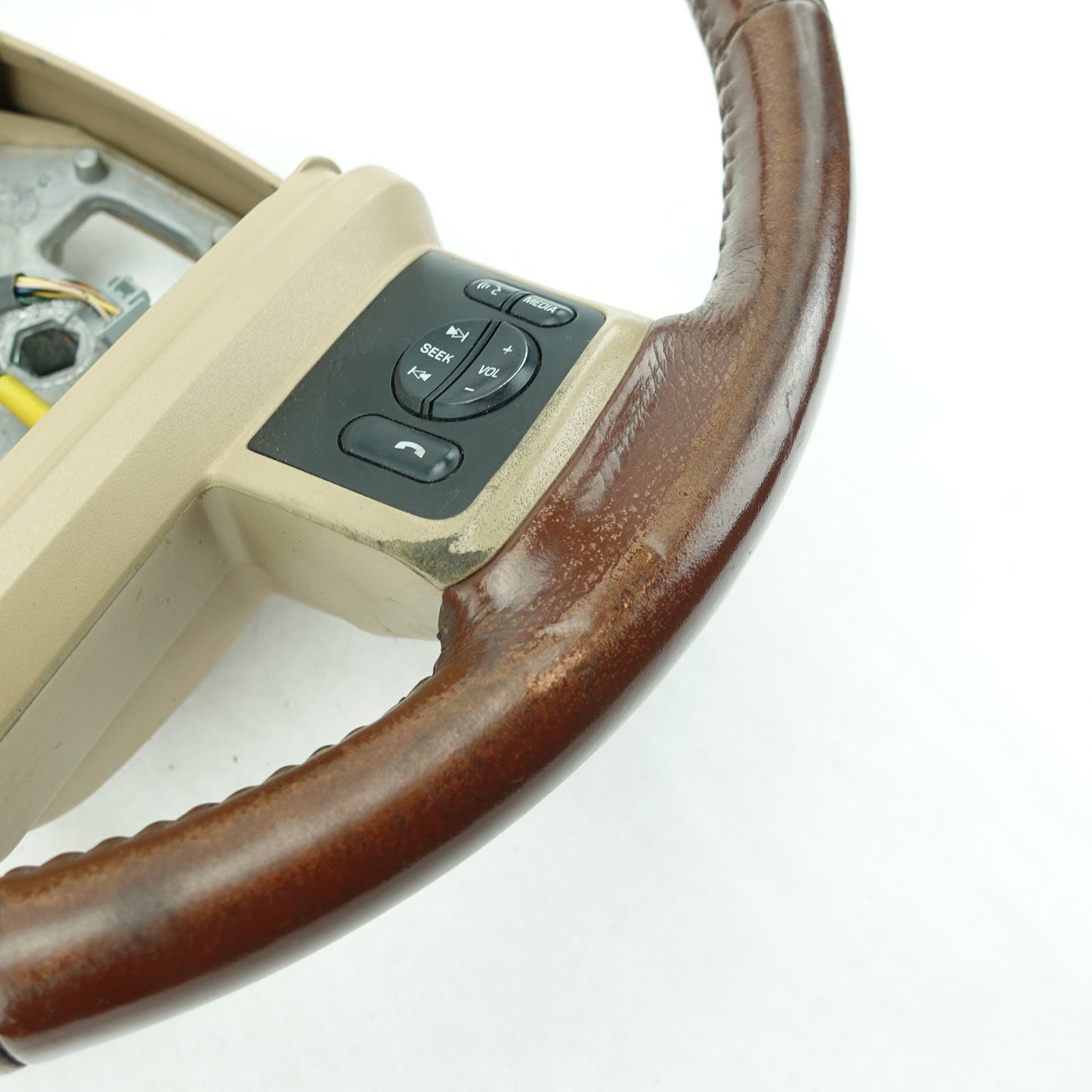 2014 2015 2016 Ford F250 F350 Super Duty Steering Wheel King Ranch Brown Leather