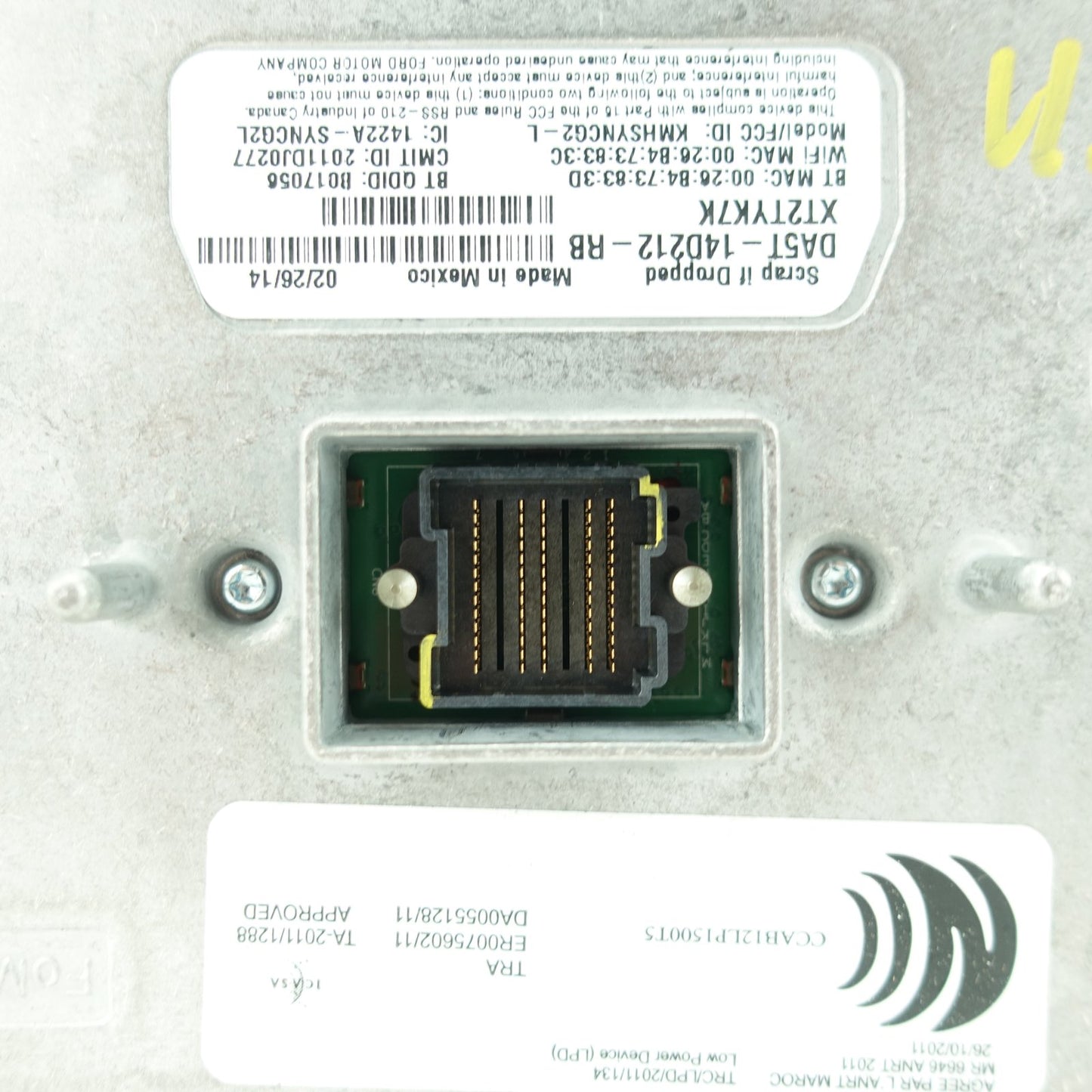 2012 2013 2014 Ford Edge Sync Control Module Computer