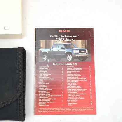 2007 GMC Sierra Owner Manual Set Book Guide Warranty OnStar