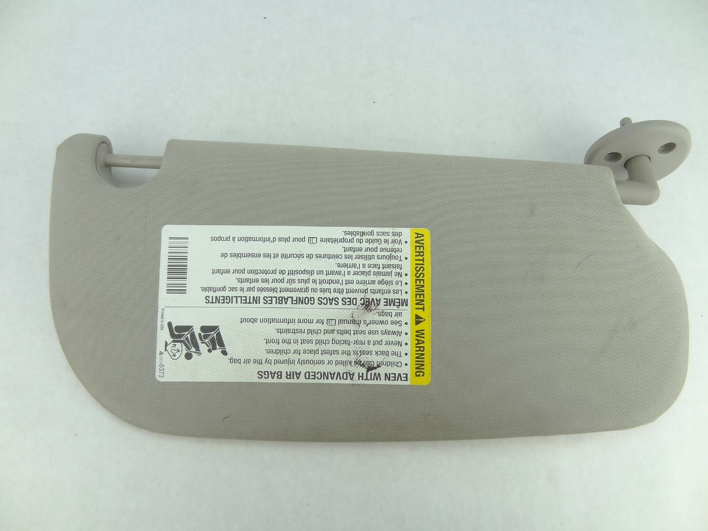 Cobalt Sedan Driver Left Sun Visor 05 06 07 08 09 10