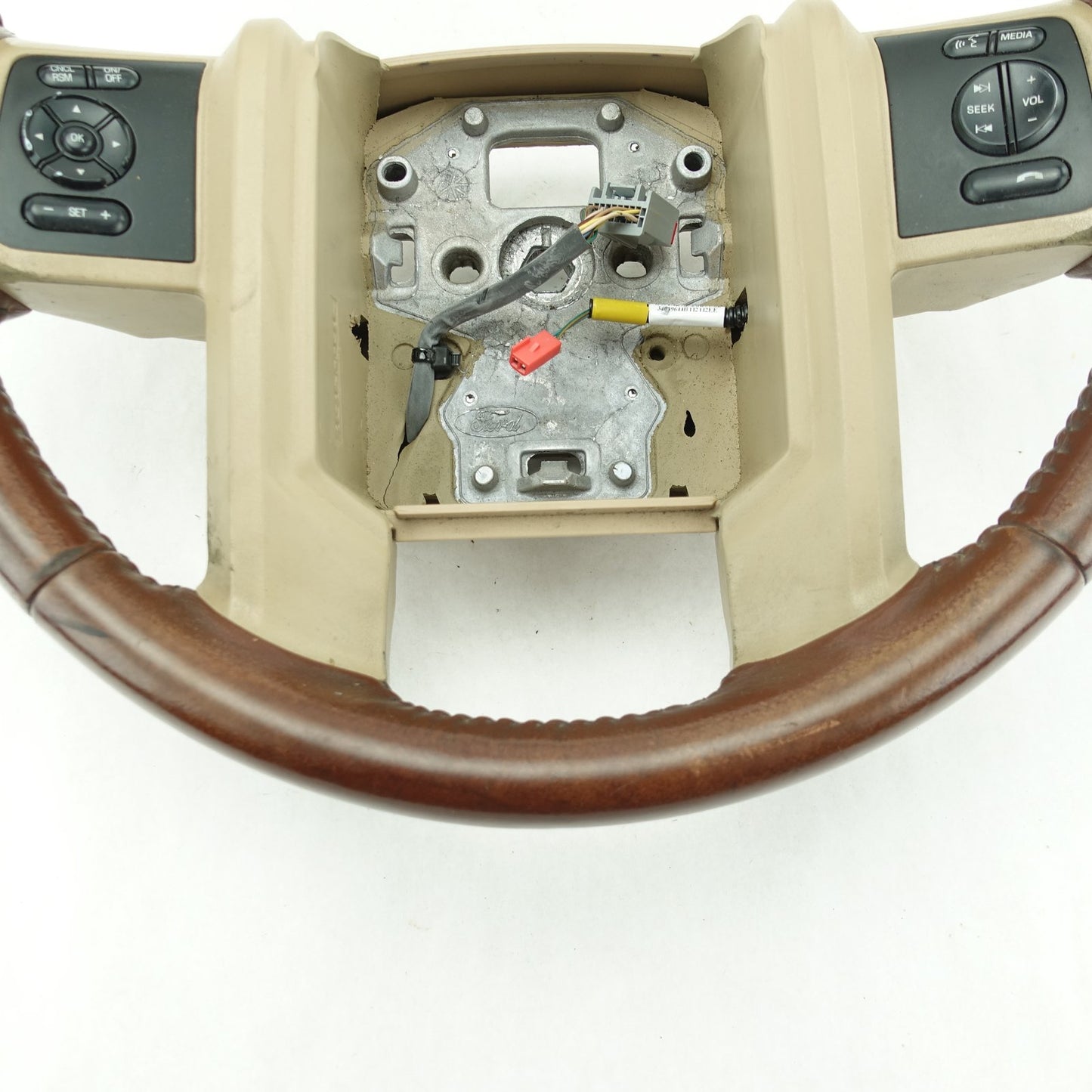 2014 2015 2016 Ford F250 F350 Super Duty Steering Wheel King Ranch Brown Leather