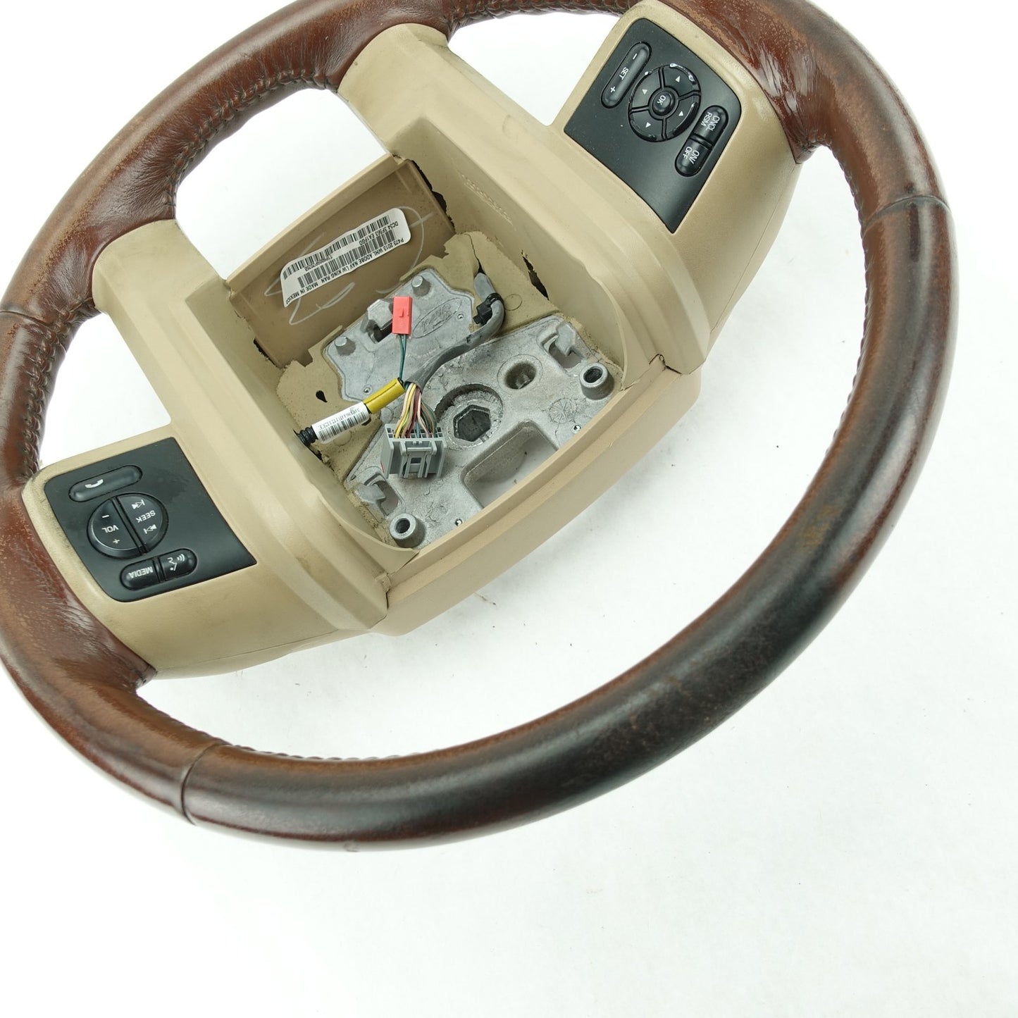 2014 2015 2016 Ford F250 F350 Super Duty Steering Wheel King Ranch Brown Leather