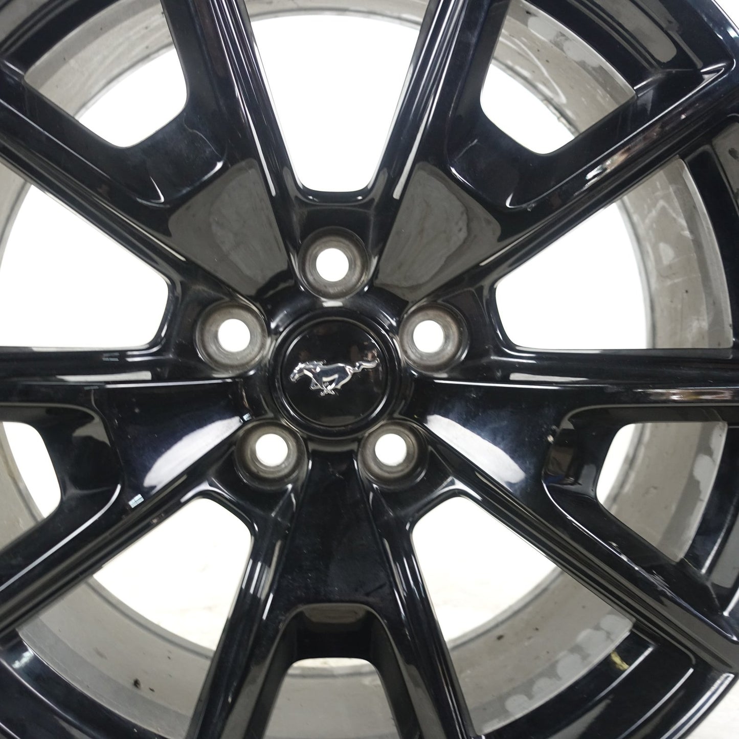 Damage 2017 Ford Mustang 19 inch 5 Spoke Black OEM Wheel Rim Ring