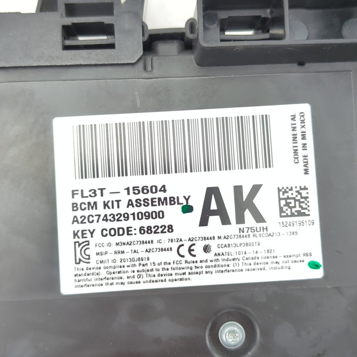 2015 2016 Ford F150 Body Control Module BCM Fuse Smart Junction Keyless Ignition