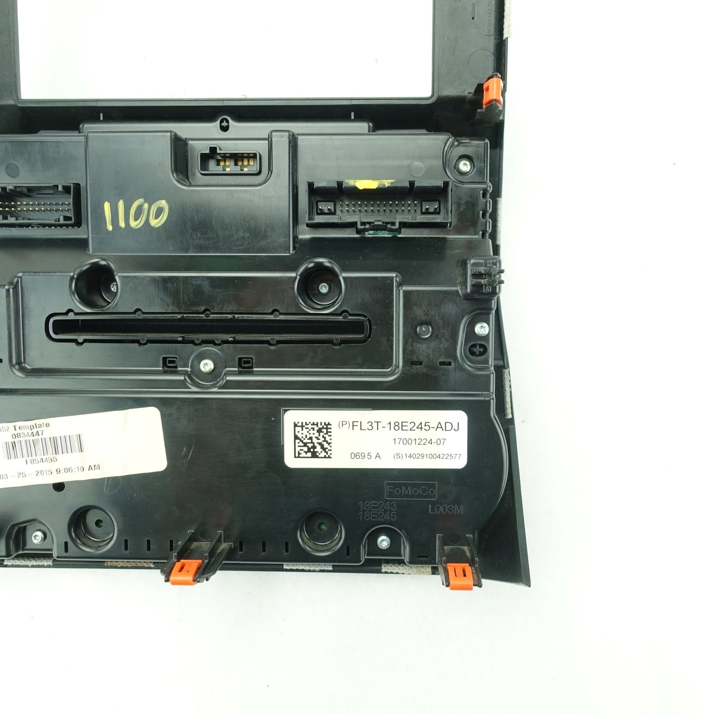 2015 Ford F150 Radio Stereo Head Climate Heat Ac Control Panel