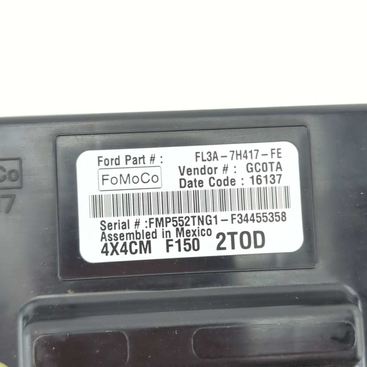 2015 2016 Ford F150 Transfer Case Control Module 4 Mode With out Electric Diff