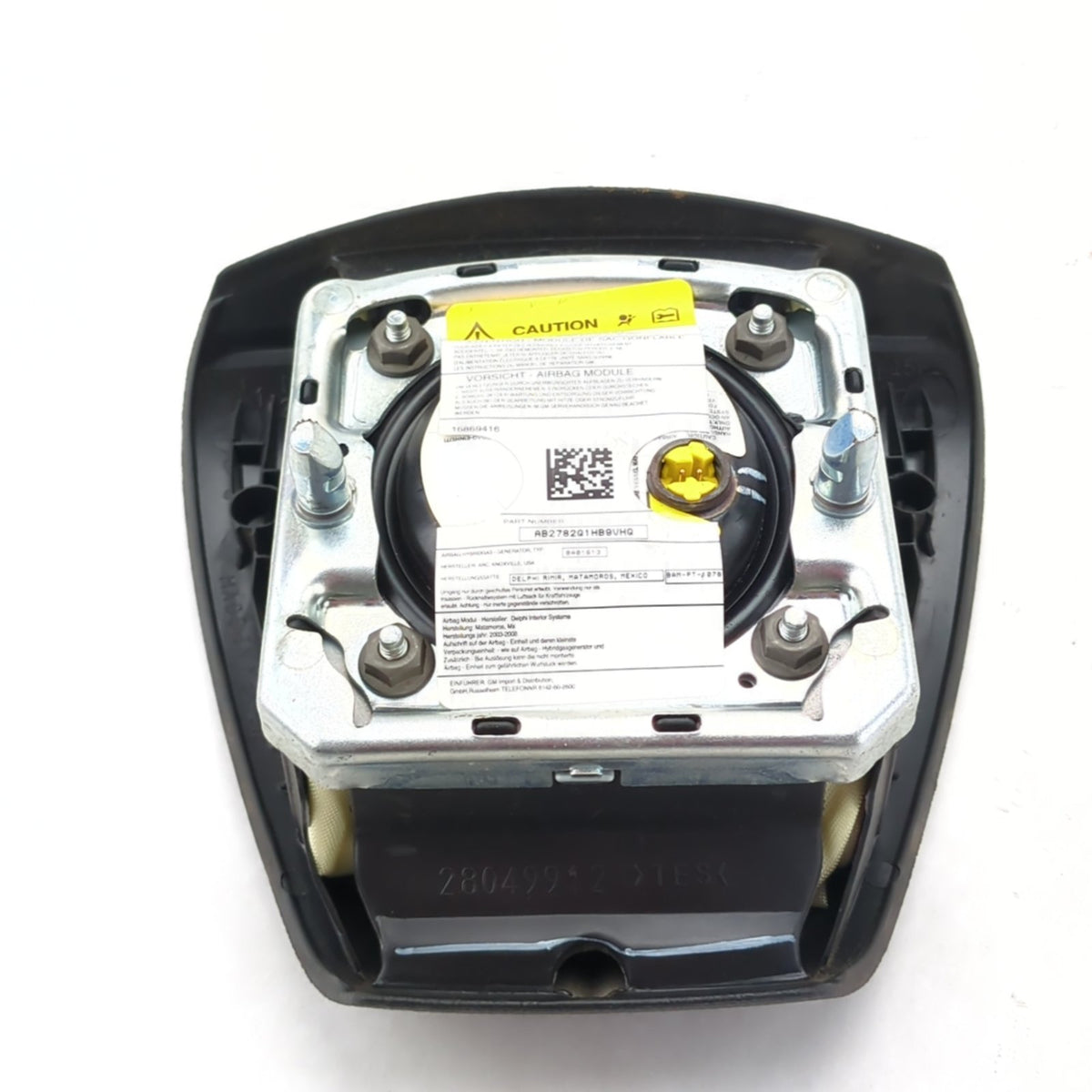 2007 2008 2009 2010 GMC Sierra 2500 3500 Steering Wheel Driver Airbag Black