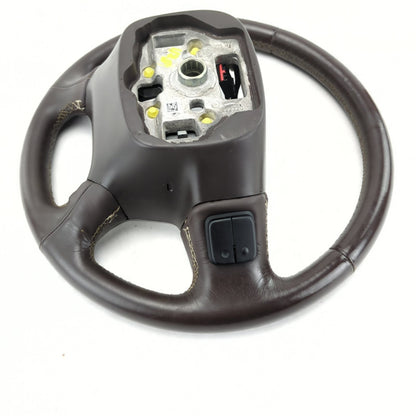 Worn 2014 2015 2016 2017 18 Silverado Sierra Brown Leather Steering Wheel Heated