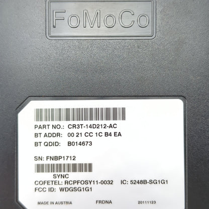 2012 Ford F250 F350 Sync Communication Voice Recognition Module