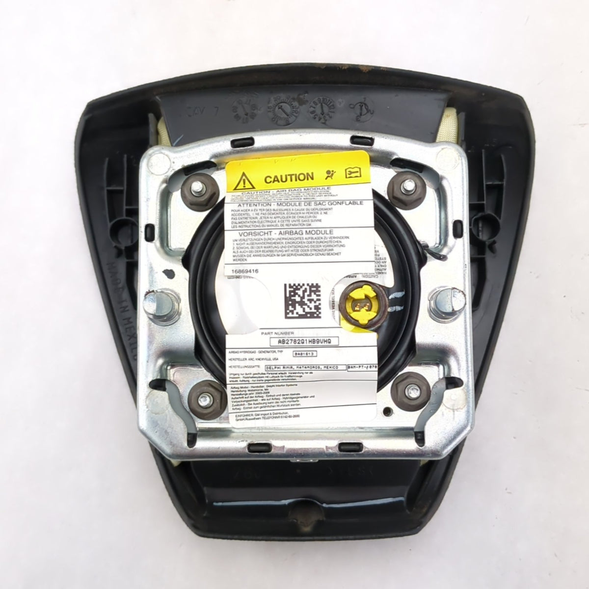2007 2008 2009 2010 GMC Sierra 2500 3500 Steering Wheel Driver Airbag Black