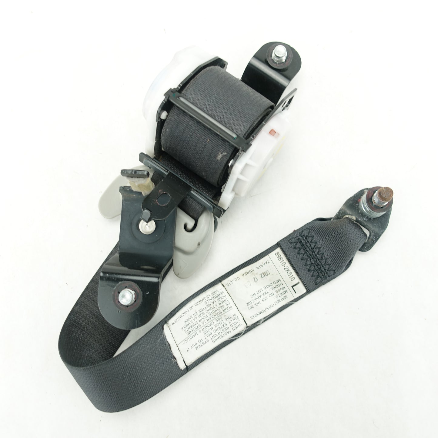 2010 2011 2012 2013 Kia Soul Left Rear Seat Belt Black