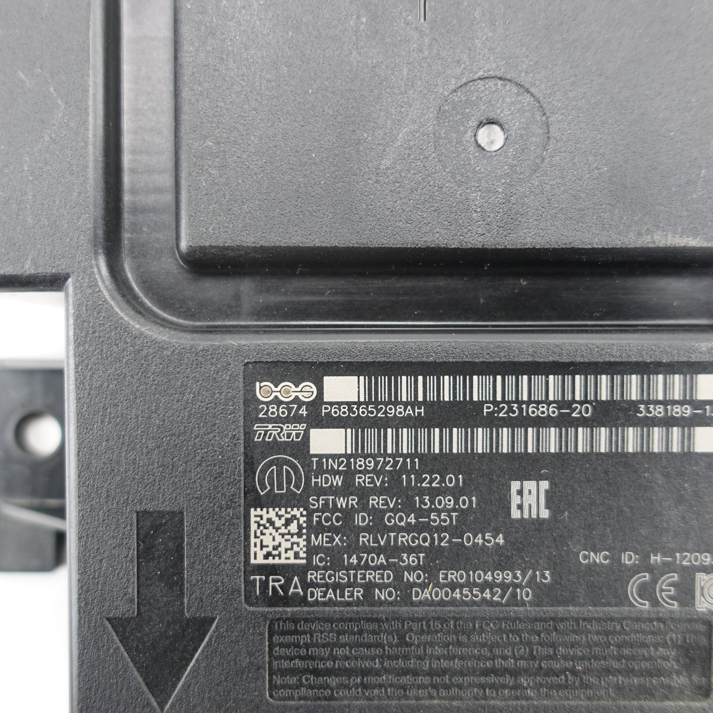 2019 Ram 2500 3500 4500 5500 Keyless Go Entry Control Module Computer