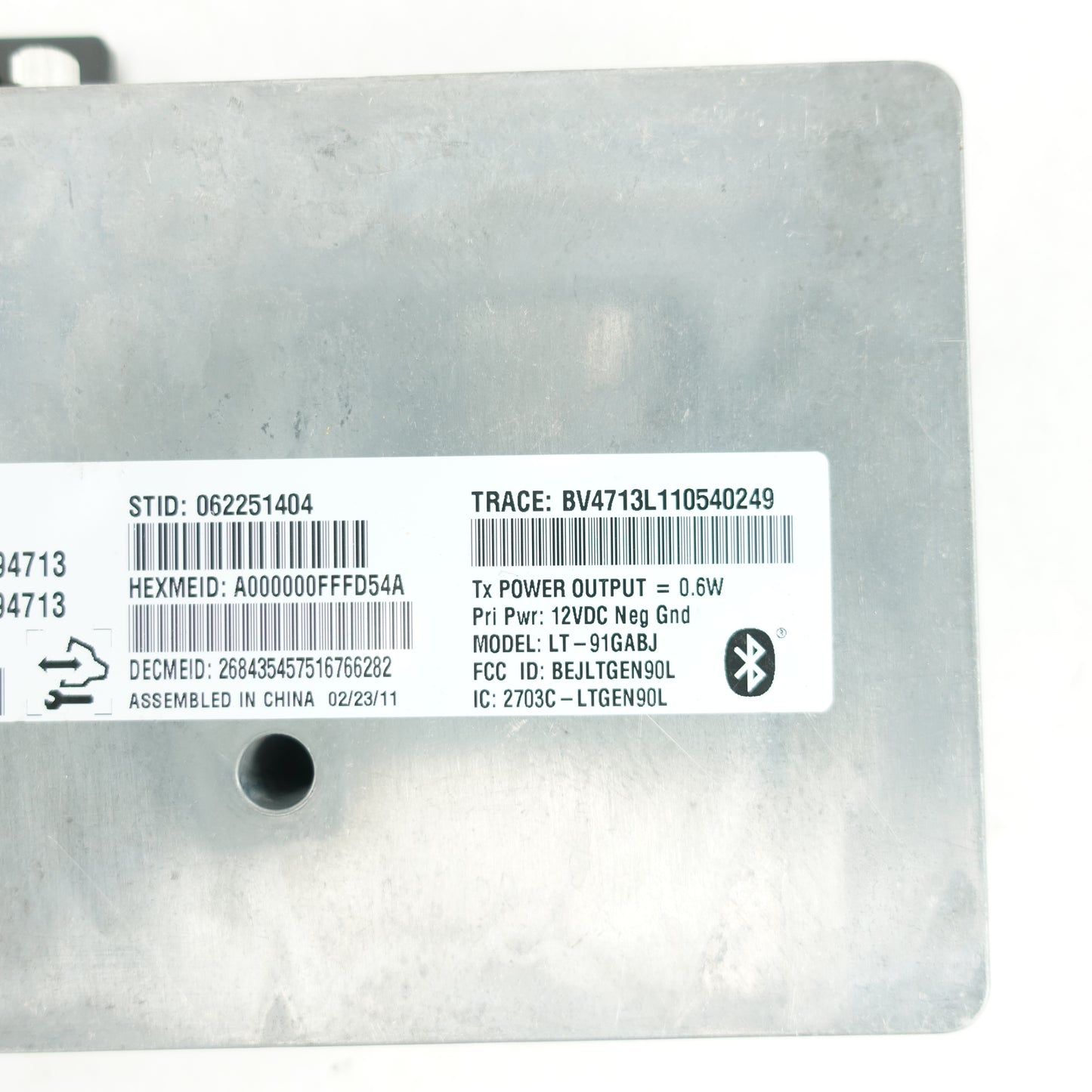 2011 GMC Acadia Bluetooth Communication OnStar Computer Module Control