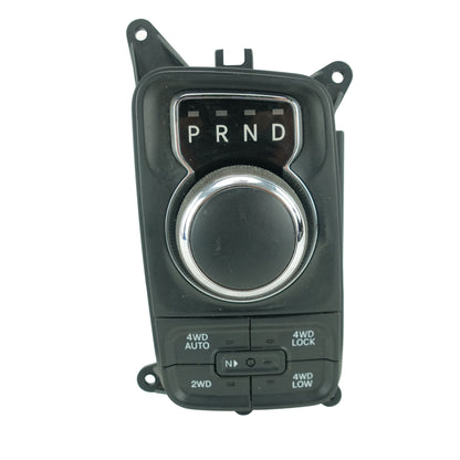 Car gear shift lever with 'PRND' markings on a white background