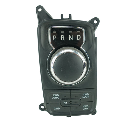 Car gear shift lever with 'PRND' markings on a white background