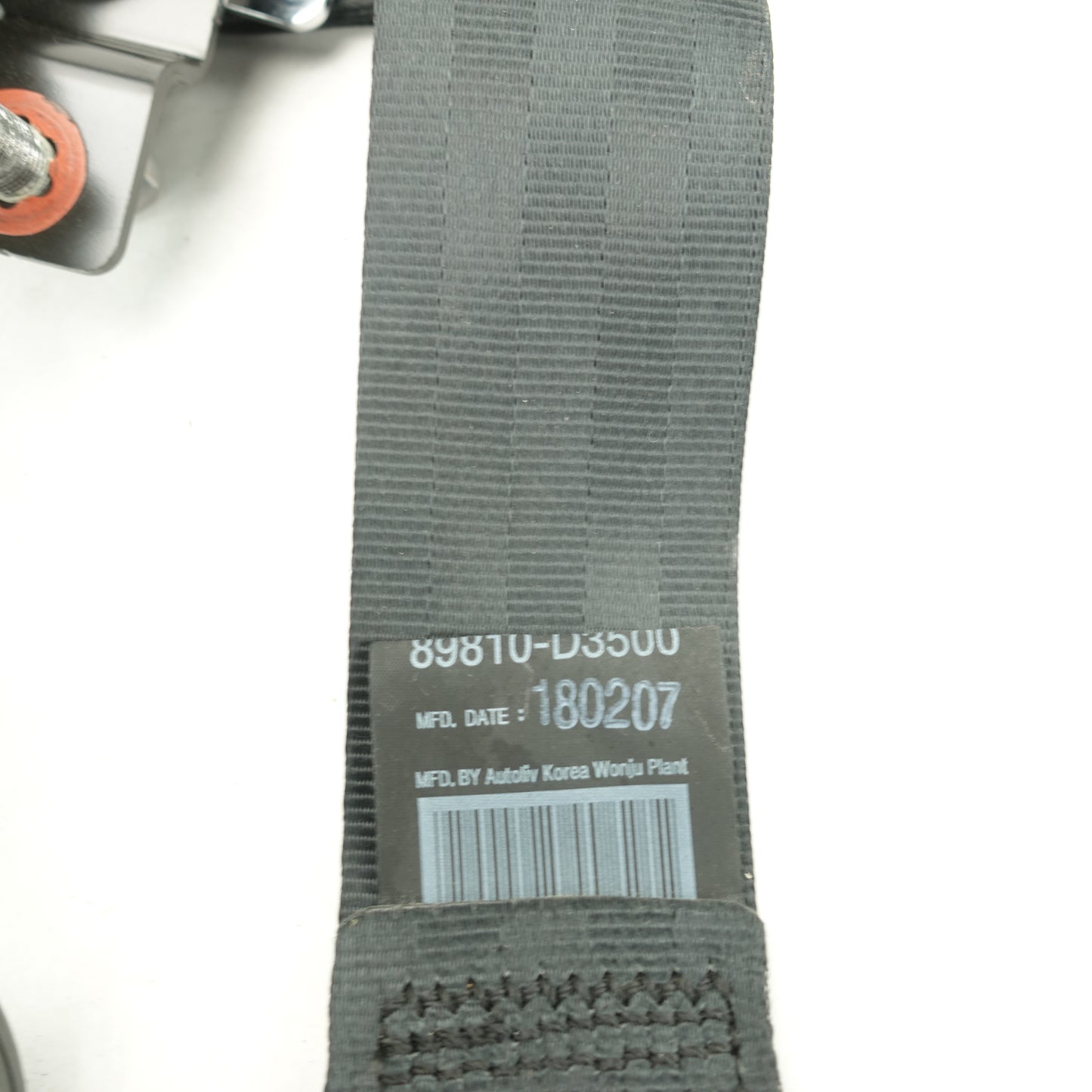 2016 2017 2018 2019 2020 2021 Hyundai Tucson Rear Left Seat Belt Black