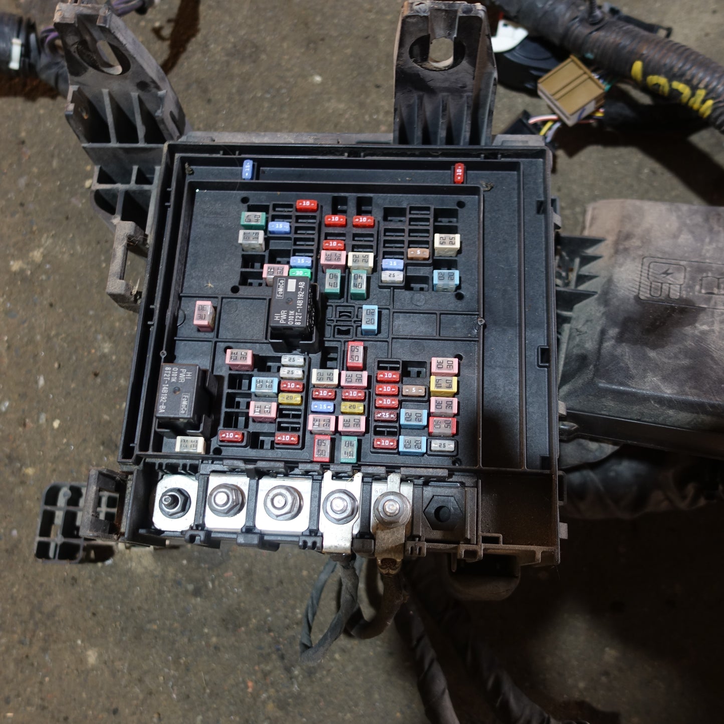 Damaged 2019 Ford F150 2.7L Engine Fuse Box Bay Wire Harness Loom