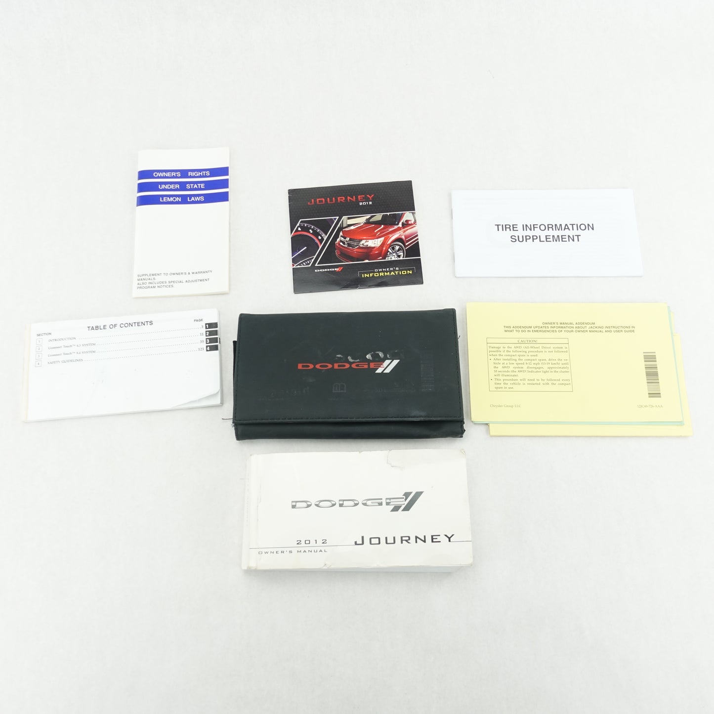 Damage 2012 Dodge Journey Owners Guide Manual Book