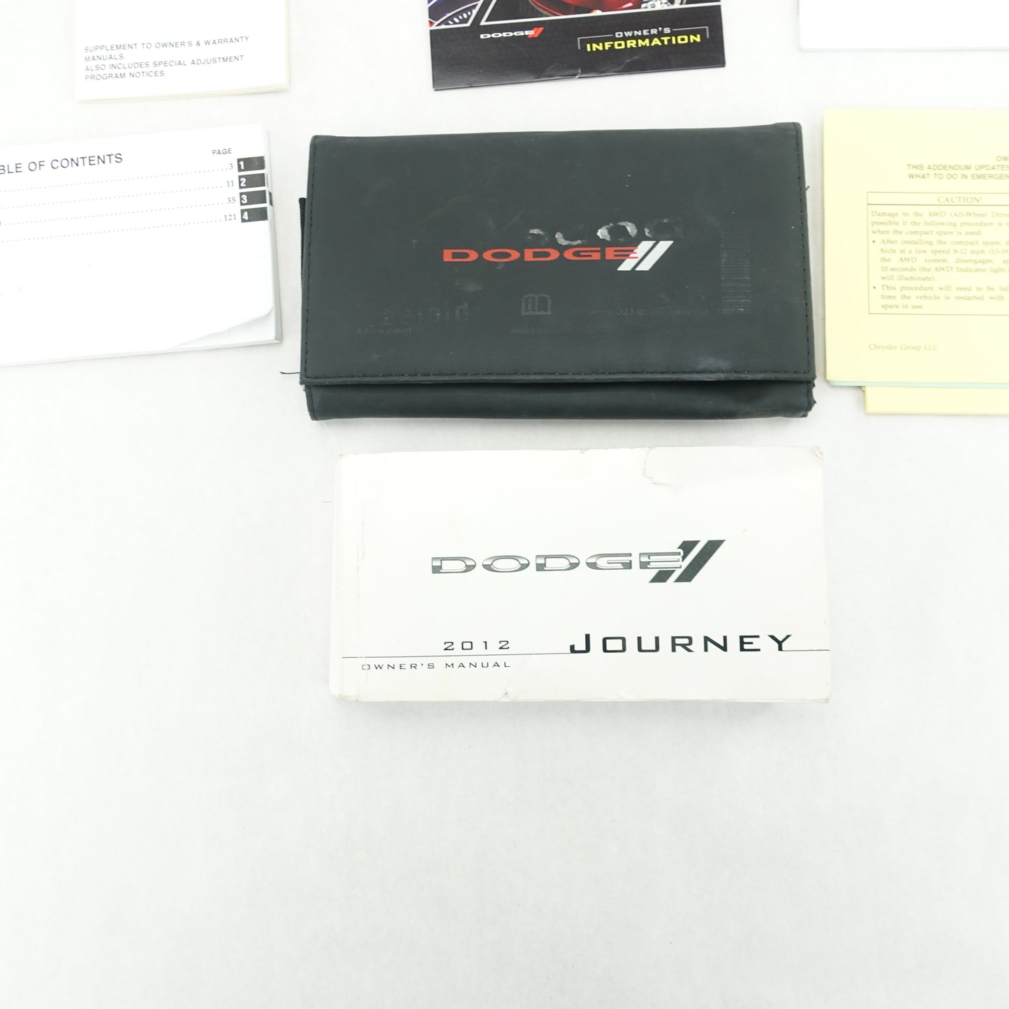 Damage 2012 Dodge Journey Owners Guide Manual Book